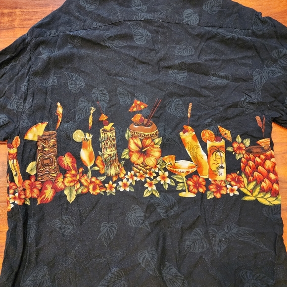 Aloha Joe Hawaiian Shirts Cocktail Print Short Sleeve Shirt  Size L - Picture 4 of 8